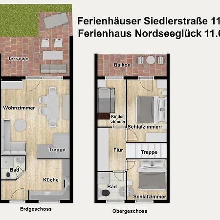 Holiday home Ferienhaeuser Siedlerstrasse 11 Nordseeglueck Wangerooge